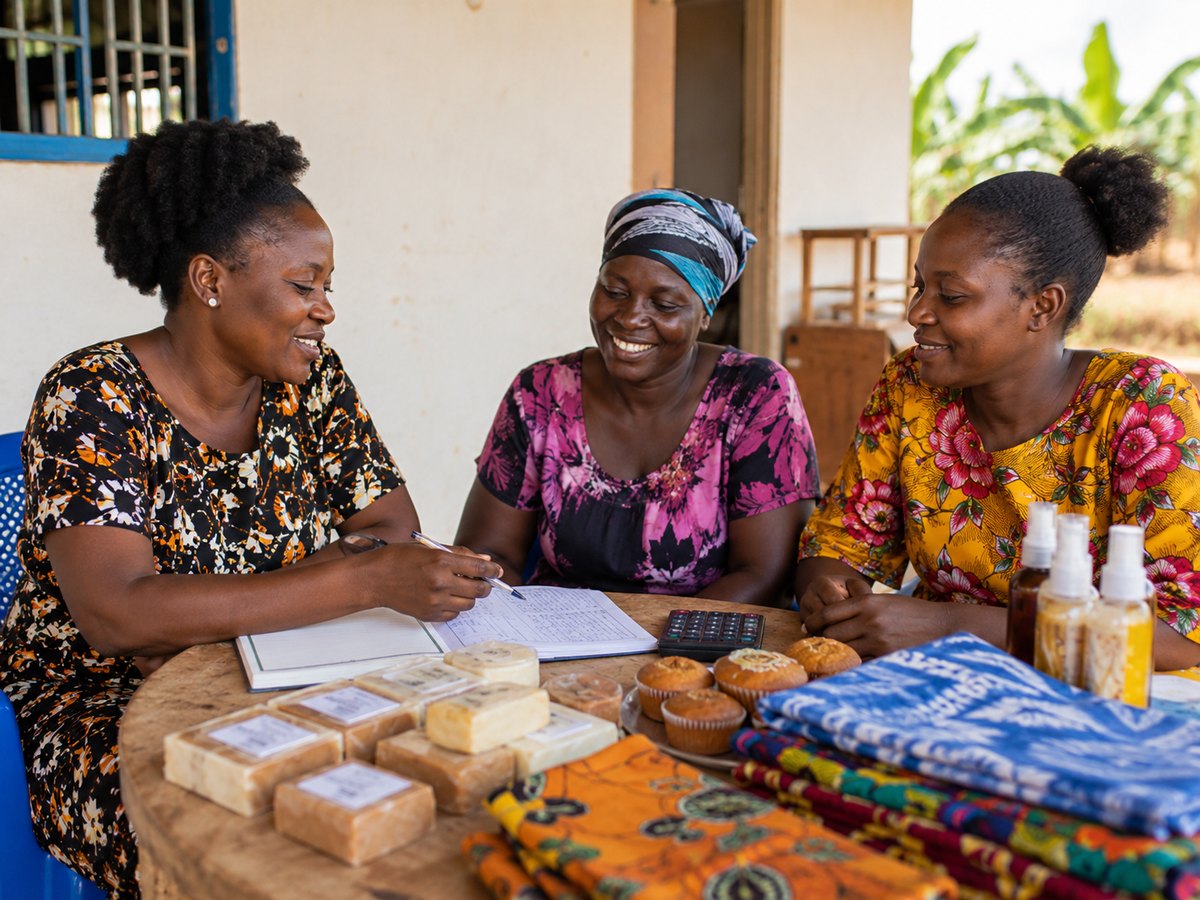 Single mothers receiving livelihood support, business coaching and enterprise guidance